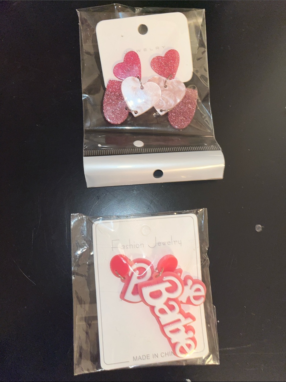 Pink/Barbie Themed Earrings